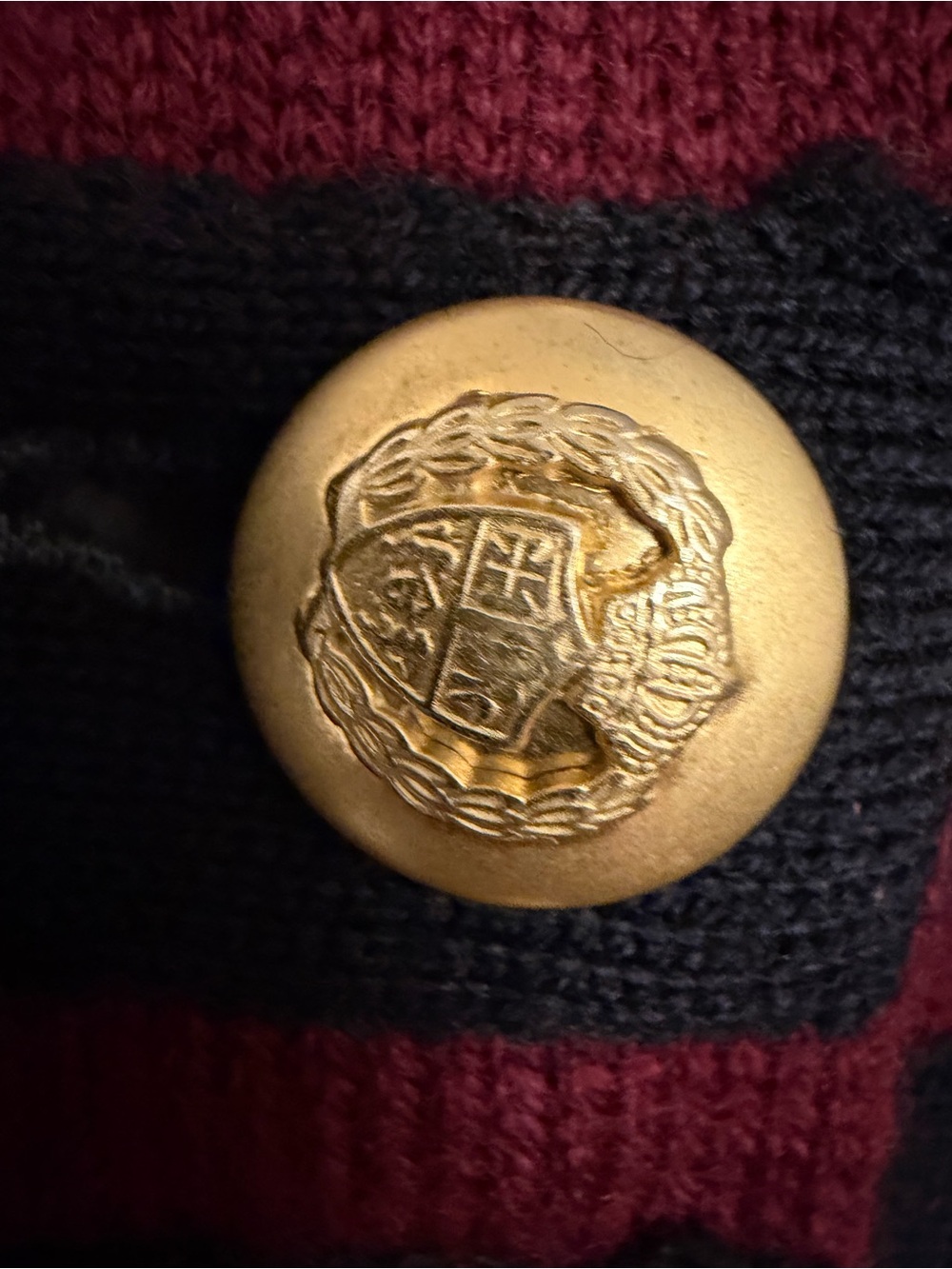 Vintage Claude Barthélémy Paris Military Hussar Knit Sweater Jacket Cropped Red - Picture 9 of 10